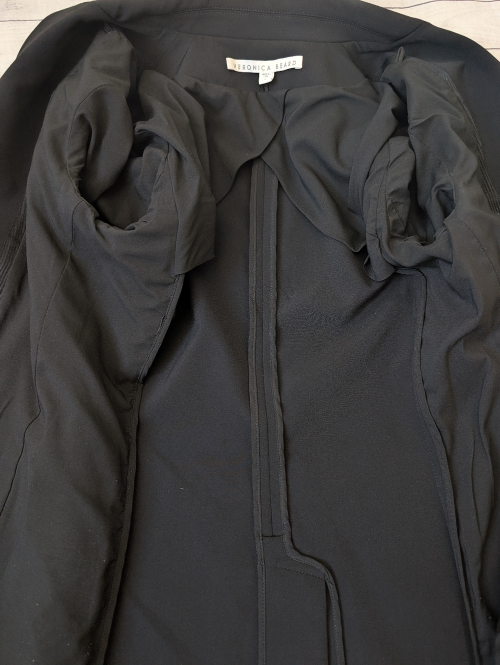 Veronica Beard Scuba Dickey Jacket Blazer Stretch Black Size 2 - Picture 11 of 11